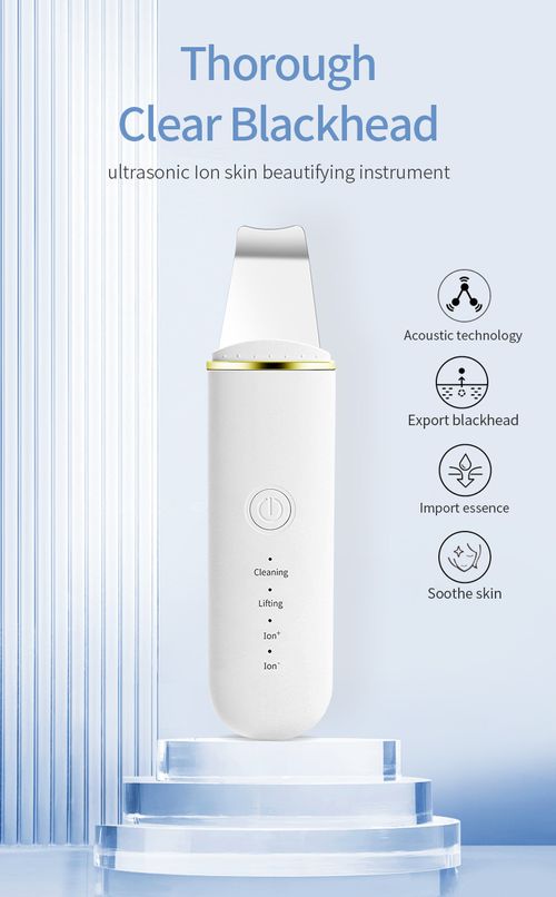 Ultrasonic Skin Scrubber Spatula, Improved Remover, Pore Cleanser, Face Scraper, Extractor, Face Deep Cleaning Machine for Women and Men