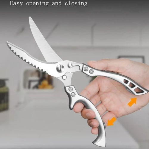 Kitchen Scissors, Stainless Steel Kitchen Scissor Powerful Chicken Bone Scissors Multifunctional Chicken Duck Fish Cutter Shears Kitchen Tools