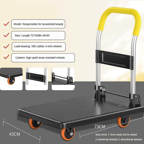 Multifunctional folding trolley, Platform Hand Truck Foldable Push Cart Dolly Heavy Duty Space Saving Collapsible for Loading and Storage