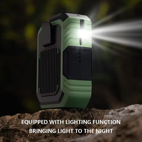 Portable Waist Fan Emergency Mobile Power USB Rechargeable 3 Speed 4000mAh Hands-free Portable Fan Cooling Security Waist Fan