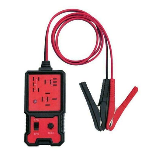 Automotive Relay Tester 12V Auto Relay Diagnostic Tool Small Handheld DIY Car Relay Tester with Battery Clips