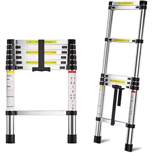 Telescopic Extension Ladder , Aluminum Extension Ladder with Carrying Bag for Outdoor Indoor Use