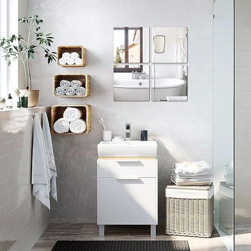 Flexible Mirror Sheets Self Adhesive Non Glass Mirror,Acrylic Mirrors for Wall,Mirror Tiles,Wall Mirror Full Length,Full Body Mirror,