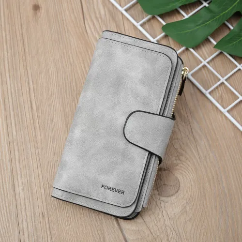 Large Capacity Long Women's Frosted PU Multi-Purpose Women's Wallet Clutch Card Holder Women's High-end