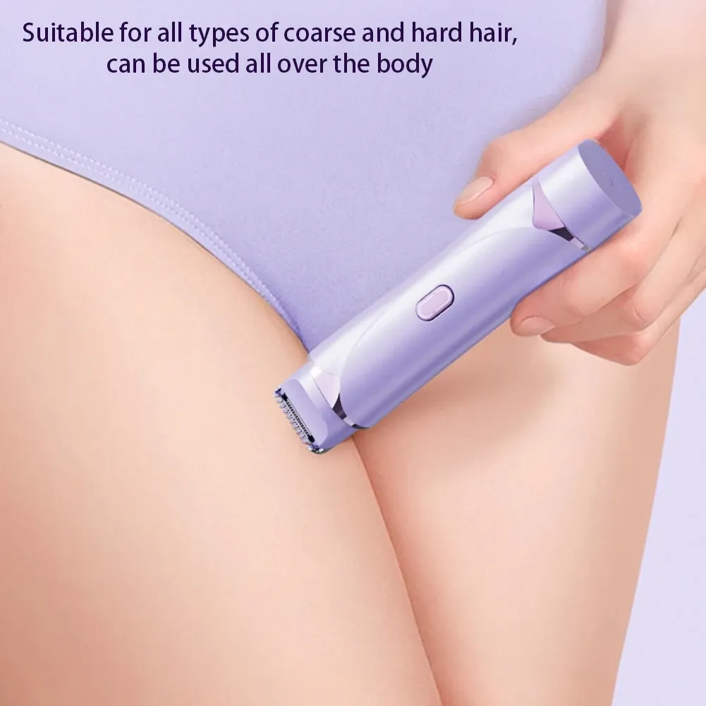 2-in-1 Electric Razors for Women Dual Head Bikini Trimmer Face Shavers Hair Removal for Underarms Legs Ladies Body Hair Trimmer
