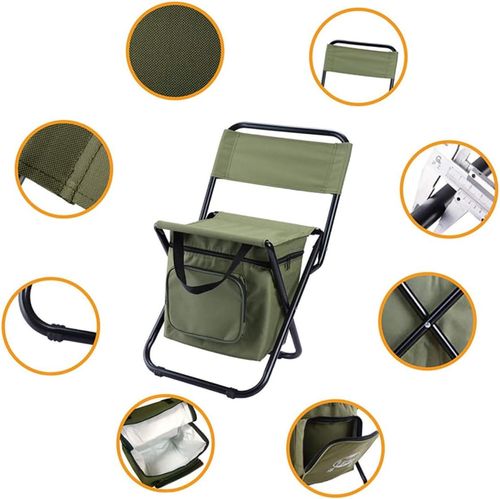 Portable Outdoor Folding Chair 3-in-1 Leisure Chair Outdoor Camouflage Pony Camping Fishing Ice Pack Chair