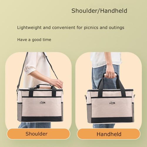 30L Large Capacity Foldable Insulated Cooler Bag Big Leak-Proof Soft Side Portable Cooler Bag for Outdoor Travel Beach Picnic Camping BBQ Party