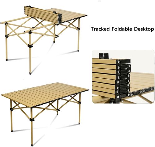 Camping Table and Camping Chair, Portable Folding Table, Camping Chair Foldable, Camping Chair Ultra Light with Bag, for Camping, Picnic, Cooking, Garden, Hiking, Travel