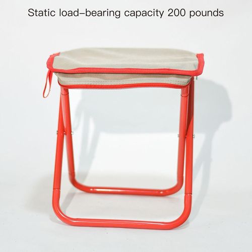 Camping Stool, Portable Mini Folding Stool, Lightweight Camp Chair for Fishing Hiking, Compact Collapsible Travel Footstool with Self Zippered Bag for Outdoor, Beach, Backyard, Lawn,Picnic