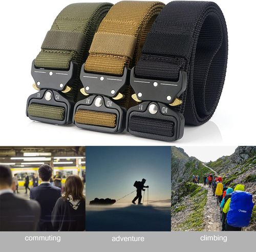 3 Pack Simple Military Enthusiast Tactical Nylon Belts