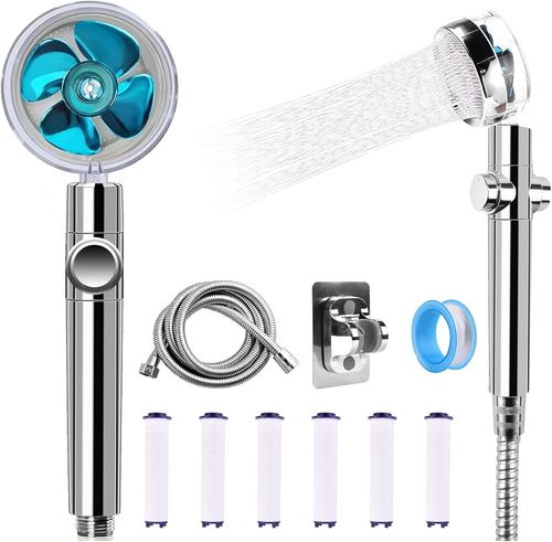 Shower Head Water Saving Shower Head Hand Shower Head 360° Rotating High Pressure Shower Head Water-Saving Shower Head Pressure Increasing Shower Head with Shower Filter