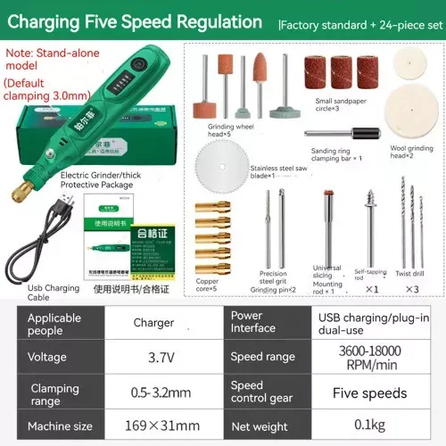 3.7V Wireless Drill Drilling Machine Engraver RechargeableDrill Wireless Grinder