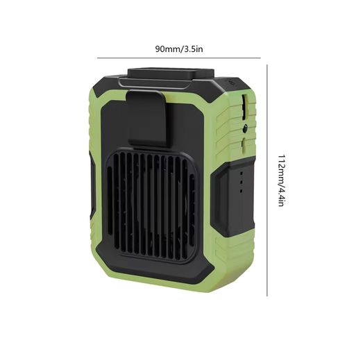 Portable Waist Fan Emergency Mobile Power USB Rechargeable 3 Speed 4000mAh Hands-free Portable Fan Cooling Security Waist Fan