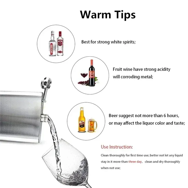 Carry-On Outdoor Portable Metal White Wine Bottle Set