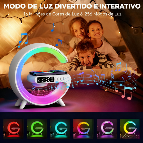 Reprodutor de Música com Lâmpada em Forma de G