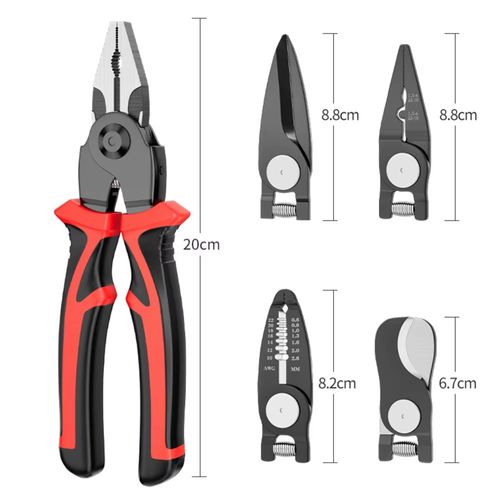 Kit de alicates intercambiáveis multifuncionais 5 em 1