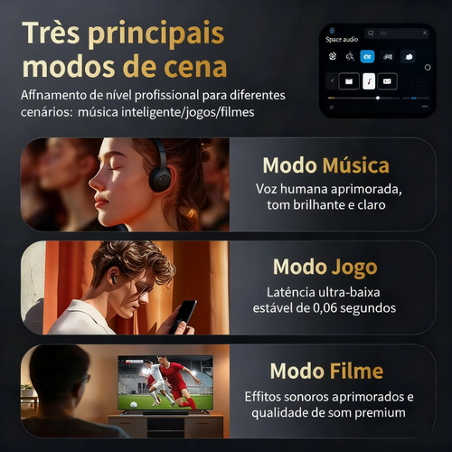 Auriculares Bluetooth M6 (Pretos)