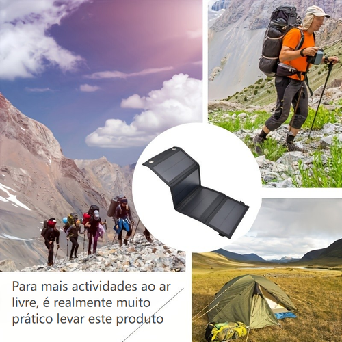 Placa Solar Portátil (Dobrável)