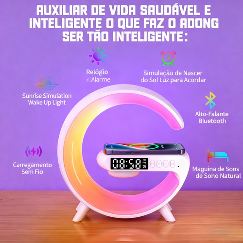 Reprodutor de Música com Lâmpada em Forma de G