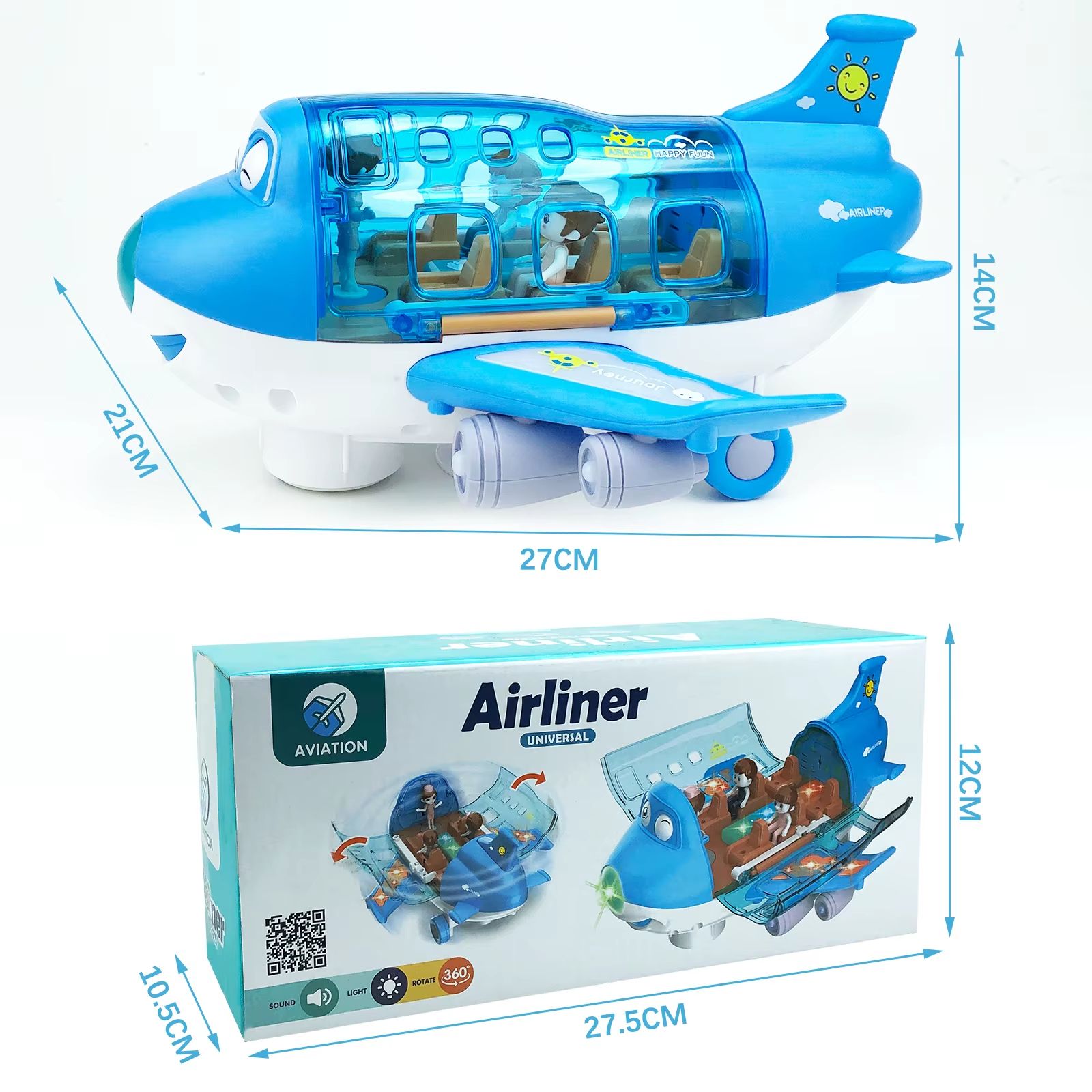 Brinquedo Infantil de Avião Giratório