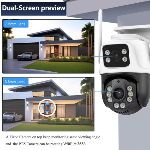 Câmara de vigilância à prova de água (com câmara dupla)​