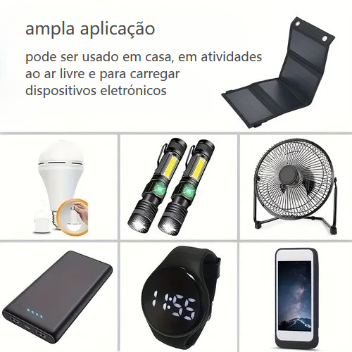 Placa Solar Portátil (Dobrável)
