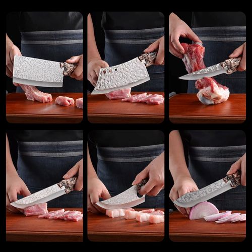 Kit de 7 Facas de Cozinha e Faca de Desossar