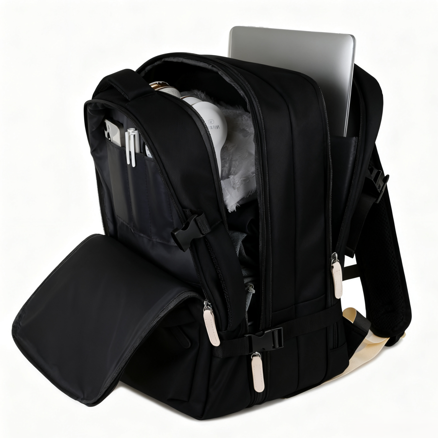Mochila de ombros fashion unissex com grande capacidade