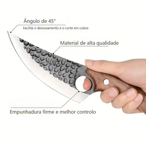 Faca de cozinha forjada à mão