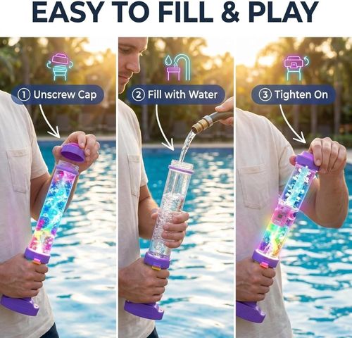 Glowing Rainbow LED Water Blaster