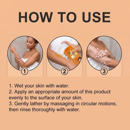 Say Goodbye to Dark Spots & Dead Skin! Easy-to-Push Turmeric & Vitamin C Shower Gel (500ml)! 🚿💛