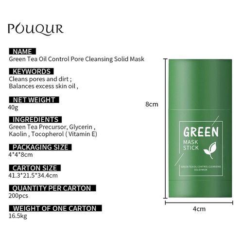 🌿 Say Goodbye to Shiny & Oily Skin! The Ultimate Green Tea Cleansing Stick for Oily & Acne-Prone Skin. 🧖‍♀️🧖‍♂️