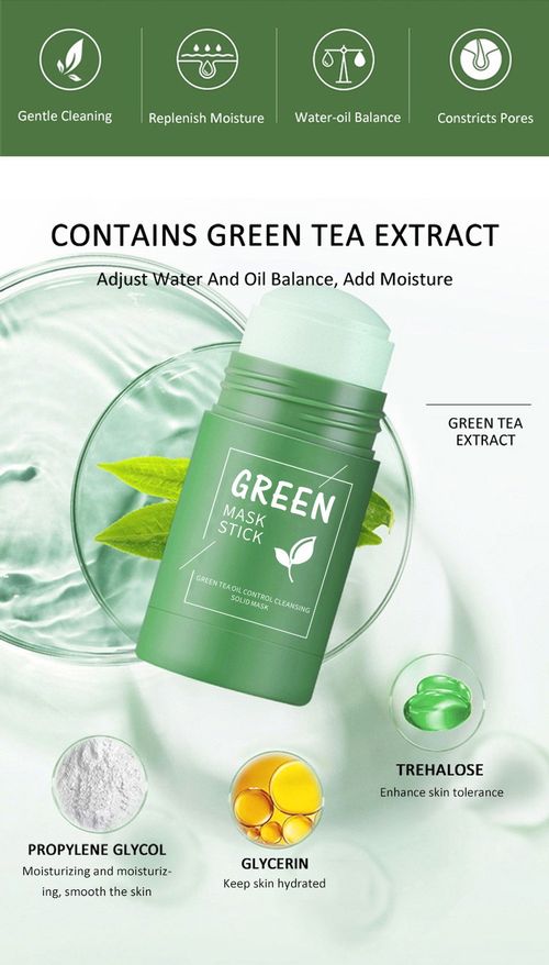 🌿 Say Goodbye to Shiny & Oily Skin! The Ultimate Green Tea Cleansing Stick for Oily & Acne-Prone Skin. 🧖‍♀️🧖‍♂️