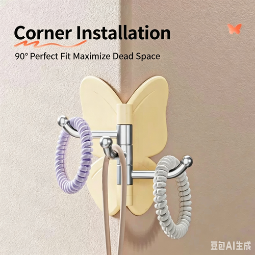 3 Hooks. 180° Rotation. 270° Adjustment. ZERO Assembly. 🏠✨