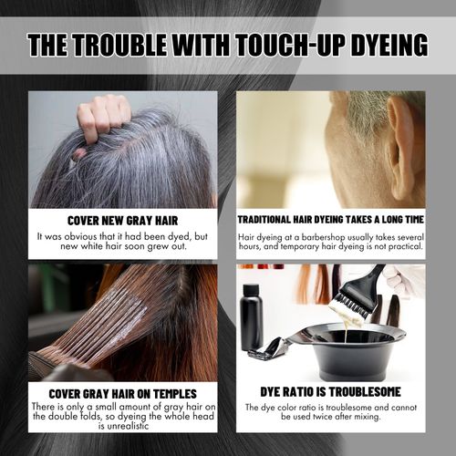 DIY Home Hair Dye Cream - No Salon Needed! 80ml Fruit Extract Comb Dye, Quick Easy Application  Natural Black Brown Black