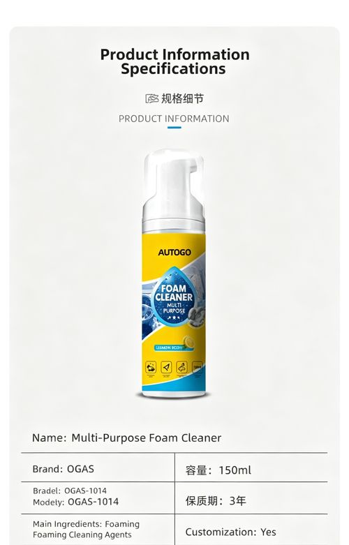 Tough Stains? No Problem! Multi-Purpose Foam Cleaner – Spray, Wipe & Shine! 🧼✨