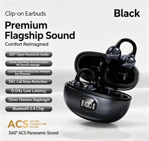Flagship Sound, Clip-On Comfort – The Earbuds That Do It All! 🎧💥