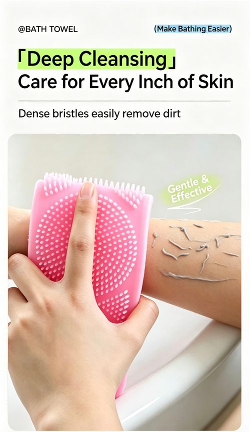 (2Pcs) Dual-Sided Silicone Bath Brush – Deep Clean, Gentle Exfoliation, Easy to Rinse – Upgrade Your Bathing Routine! 🧖‍♀️✨