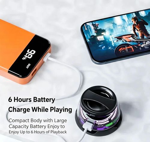 Small Size, Big Sound – 5W Magnetic Speaker with 6-Hour Playtime, Lightweight & Portable! 🎵✨