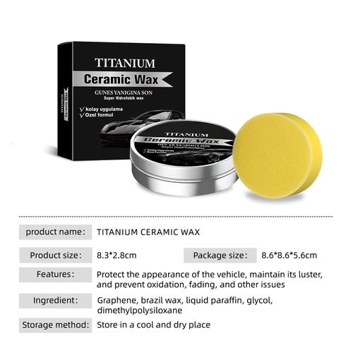 Titanium Ceramic Wax – Removes Scratches, Restores Shine, Protects Car Paint from Oxidation & Fading! 🚗✨