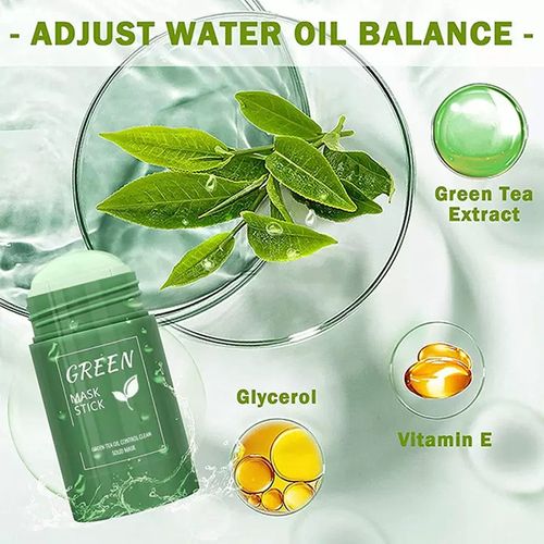 🌿 Say Goodbye to Shiny & Oily Skin! The Ultimate Green Tea Cleansing Stick for Oily & Acne-Prone Skin. 🧖‍♀️🧖‍♂️