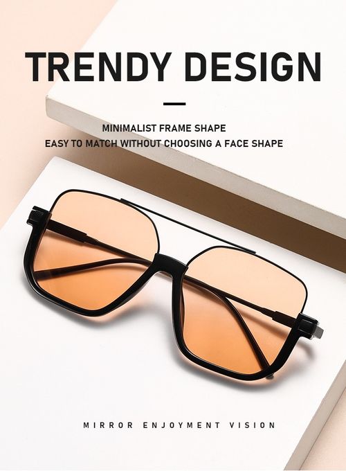 Minimalist UV Protection Sunglasses – Lightweight Metal Frame, Trendy Design, Fits All Face Shapes! 😎☀️