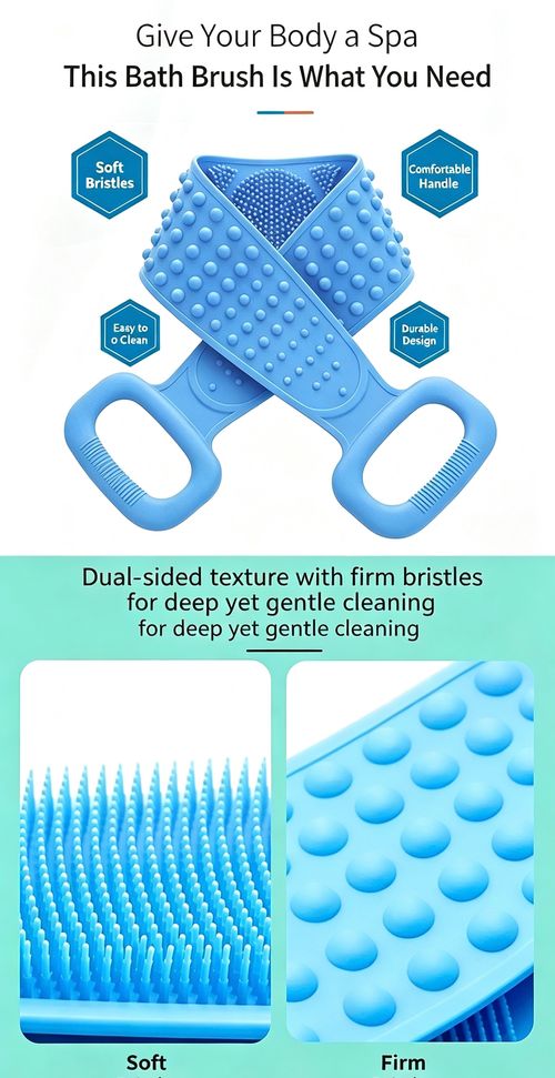 (2Pcs) Dual-Sided Silicone Bath Brush – Deep Clean, Gentle Exfoliation, Easy to Rinse – Upgrade Your Bathing Routine! 🧖‍♀️✨