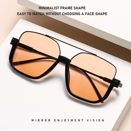Minimalist UV Protection Sunglasses – Lightweight Metal Frame, Trendy Design, Fits All Face Shapes! 😎☀️