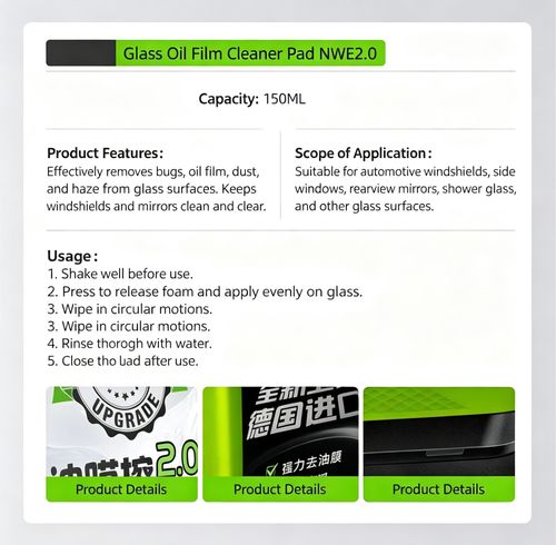 Glass Oil Film Cleaner Pad – Removes Bugs, Dirt & Haze in Minutes – Safe for All Glass Surfaces! 🚗✨