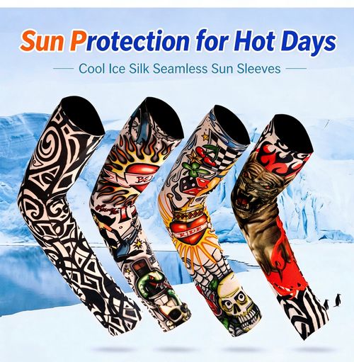 Ice Silk Cooling Arm Sleeves – UPF Sun Protection, High Stretch, Breathable – Summer Essential for Nigeria! ❄️☀️