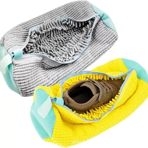 Toss, Zip, and Relax! 🤩 The Ultimate Shoe Washing Bag That Protects Your Kicks.