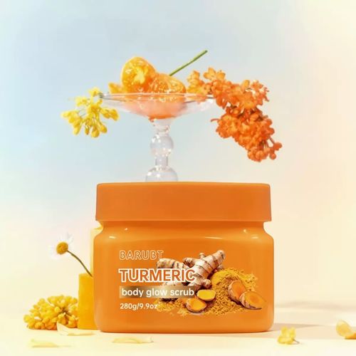 Turmeric Exfoliating Body Scrub – Gently Removes Dead Skin, Evens Tone, and Improves Rough Skin for a Silky Touch! 🧖‍♀️💛