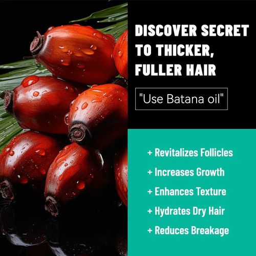 100% Pure Batana Oil – Nature's Miracle for Thicker, Fuller & Healthier Hair – Promotes Growth, Reduces Breakage! 🌿💁‍♀️