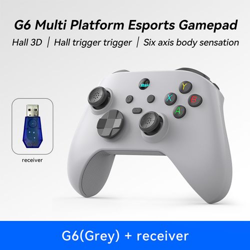Triple-Mode Wireless Gaming Controller with Hall Joystick & Trigger, Dual Vibration Motors 6-Axis Gyroscope - for Switch, PC, iOS, Android
